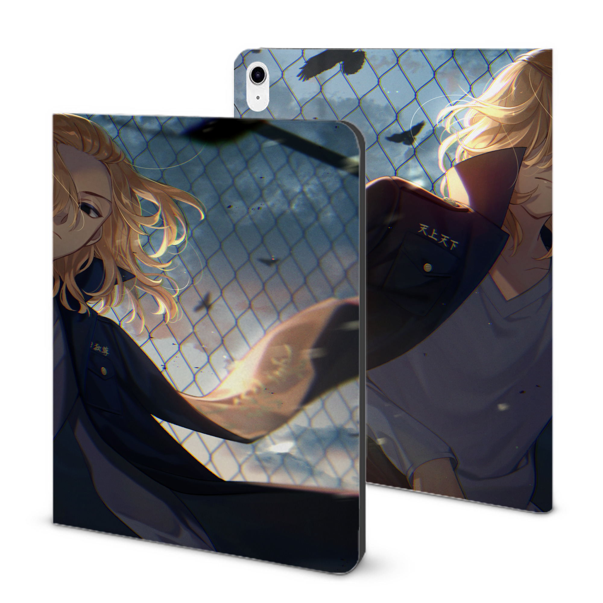 （画像用） 東京リベンジャーズ Tokyo Revengers IPad ケース ブック型 PUレザー TPU 耐衝撃 軽量 薄型 ペン収納なし 全面保護 IPad 各モデル対応